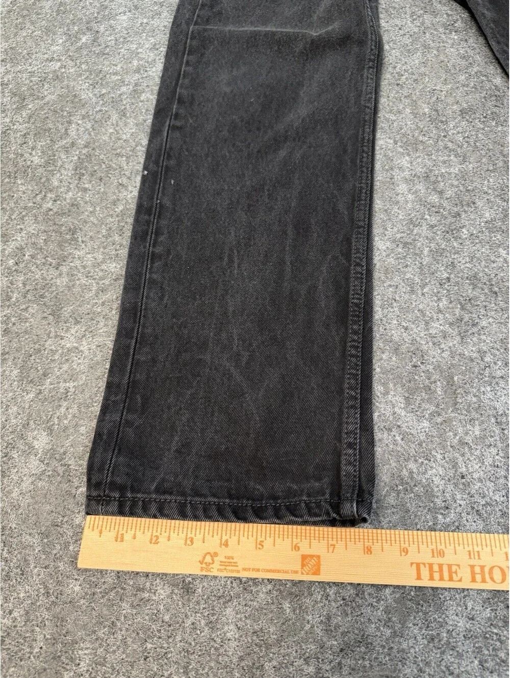 Levis 505 Regular Fit Jeans Mens 34x30 Black Faded Straight Leg Denim
